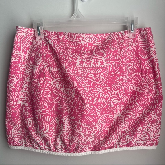 Lilly Pulitzer Cala Skort Hotty Pink White Get Crackin size 6 EUC - Picture 5 of 6